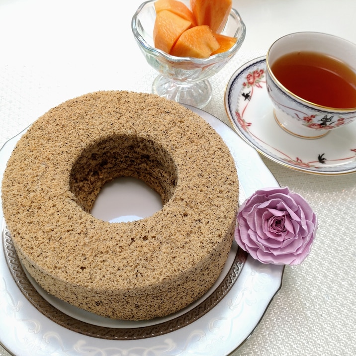 グルテンフリー米粉の紅茶シフォンケーキ15cm